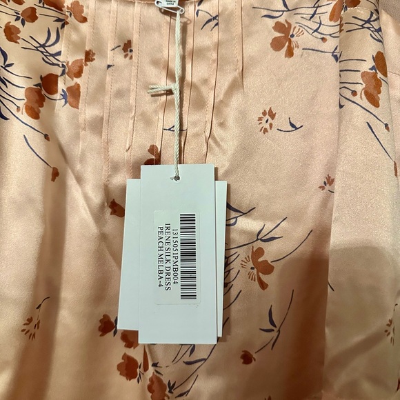 Reformation Irene Silk Dress NWT in Peach Melba - Picture 6 of 6
